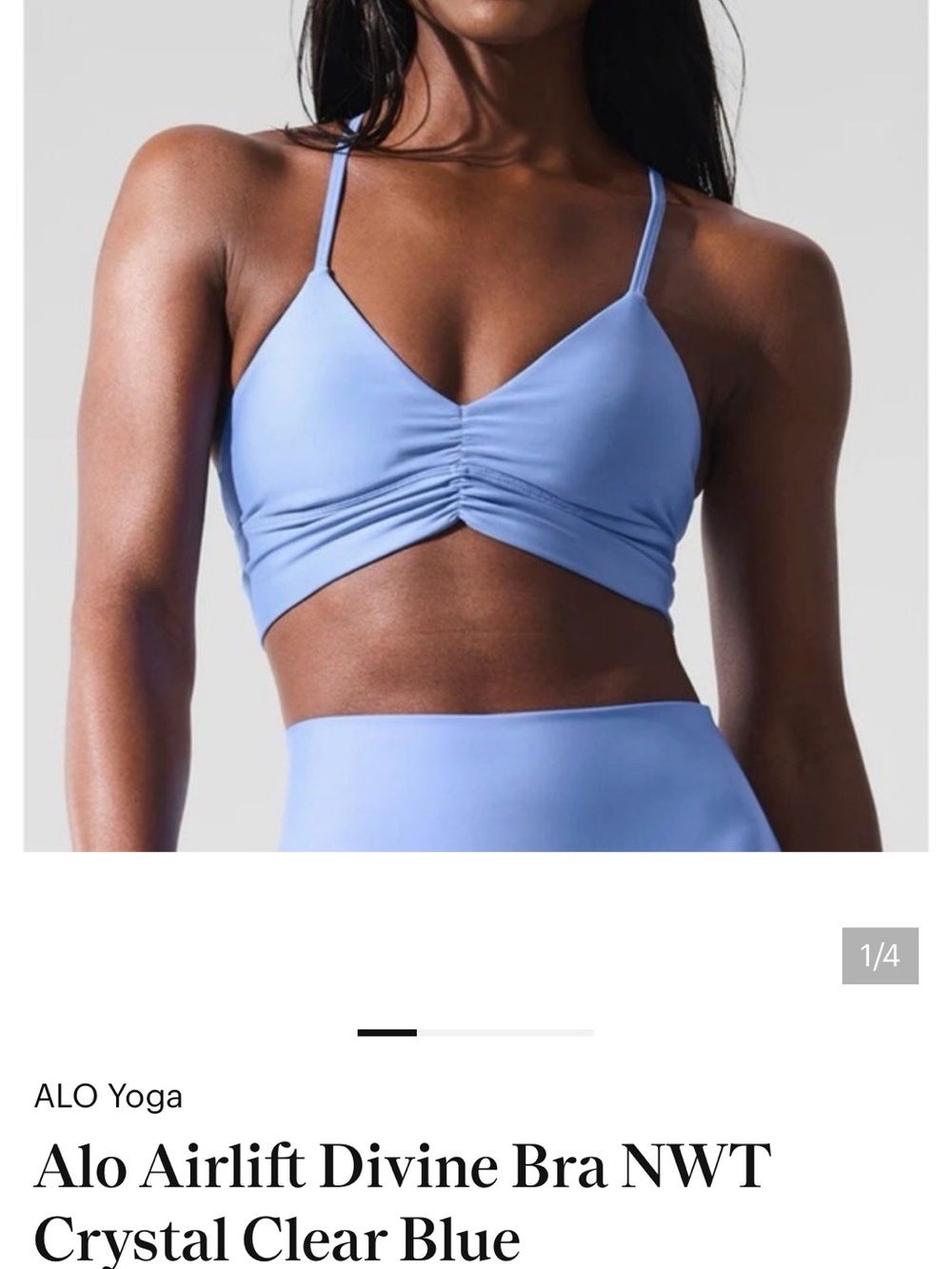 ALO Yoga Airlift Divine Bra — Crystal Clear Blue